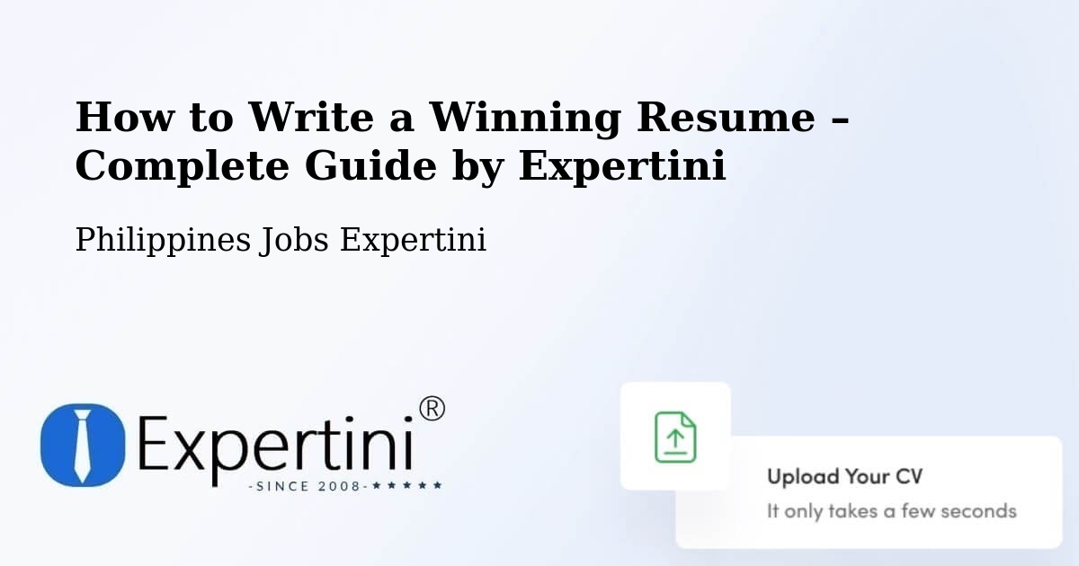 Resume Writing Guide for Job Seekers – Lingayen - Lingayen, Philippines Jobs Expertini